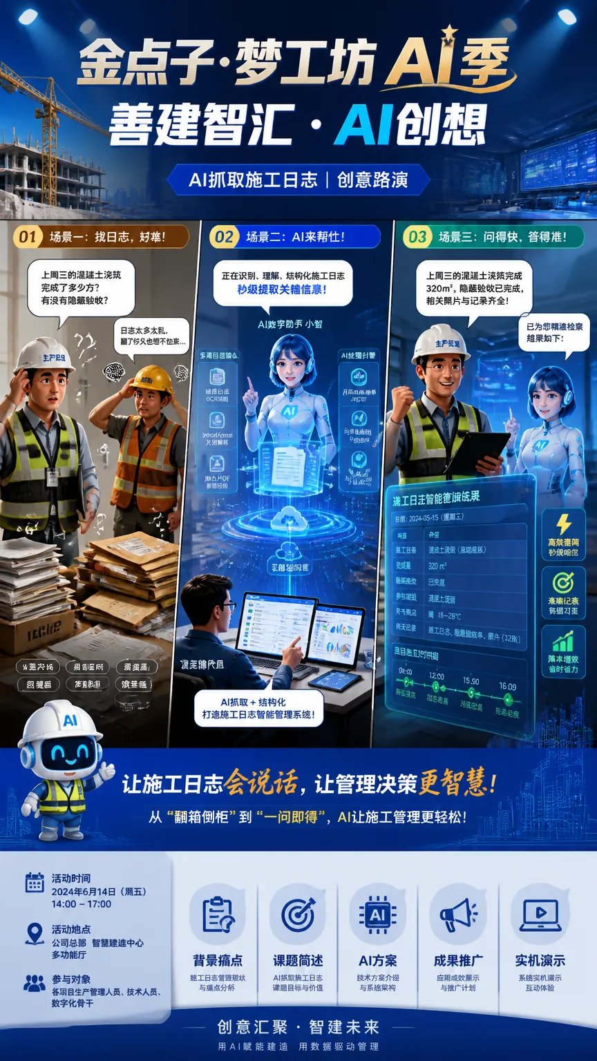 一、主题：公司组织开展金点子·梦工坊 AI ...